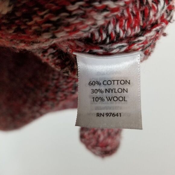 J.Jilll Pure Jill Women Plus Cowl Neck Sweater Pullover Size 1X Cotton Wool Red - Picture 6 of 6